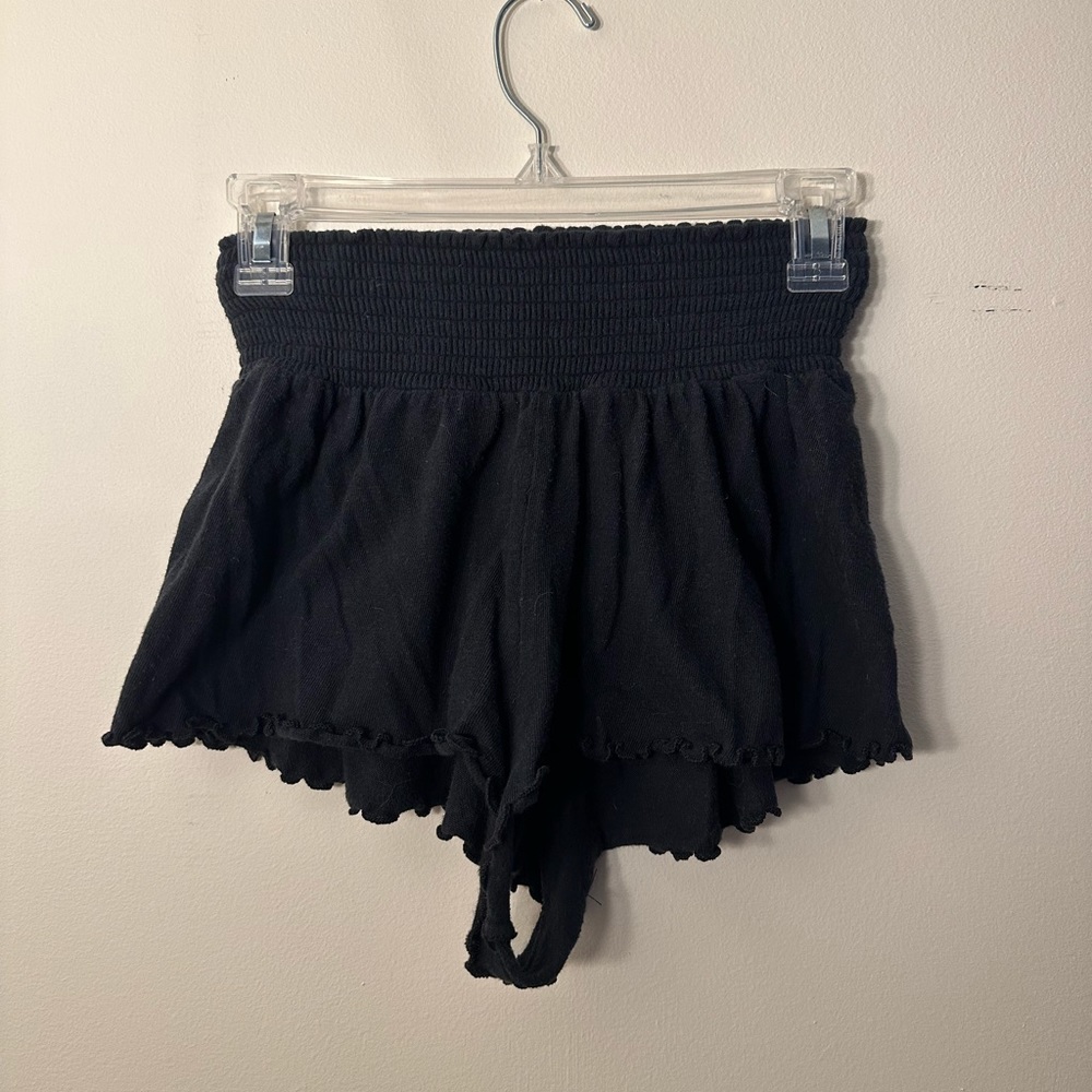 out from under urban outfitters black flowy shorts
